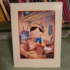 Vintage 1993 Disney Pinocchio Lithograph